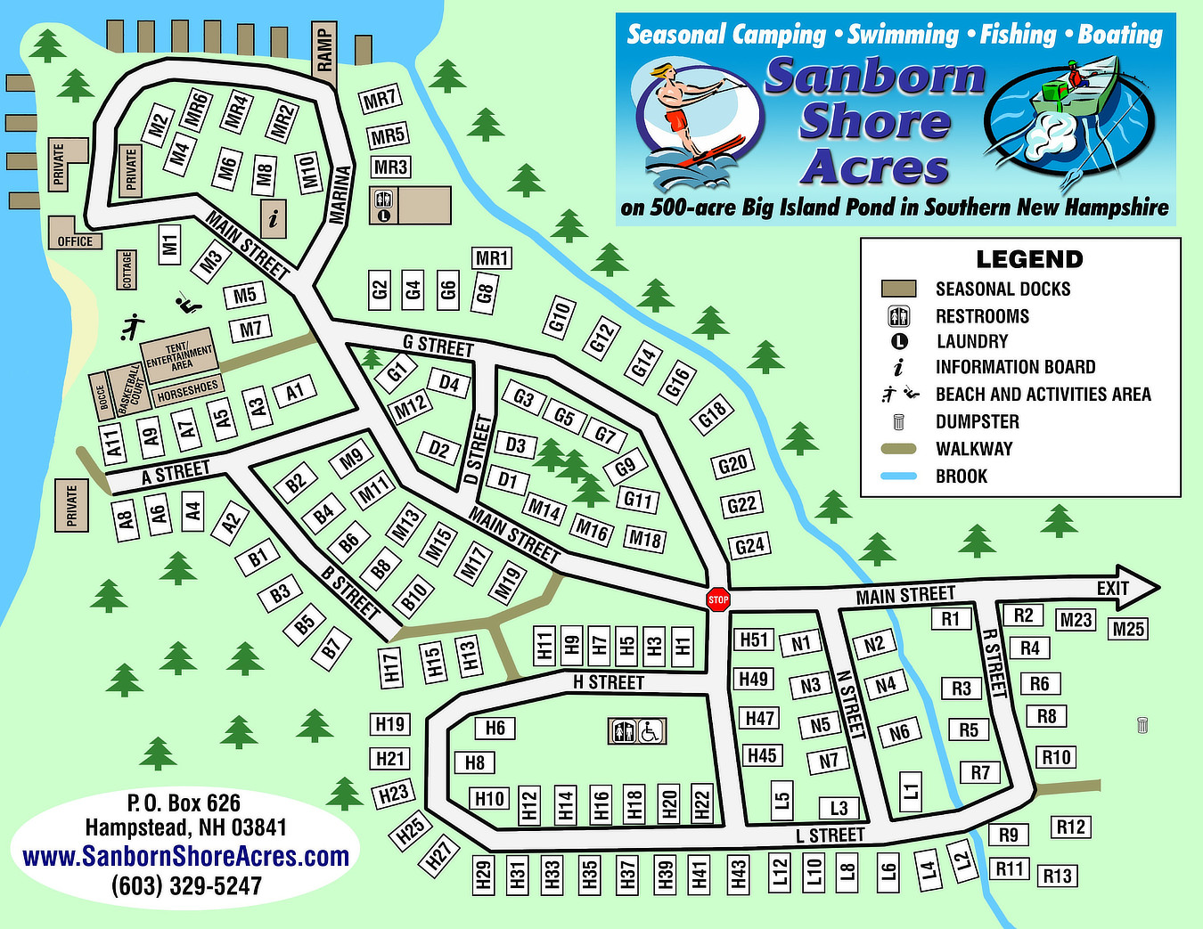 Sanborn Shore Acres Site Map